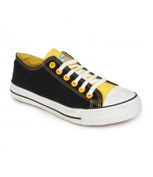 Vostro Black Yellow Casual Shoes for Men - VCS0134